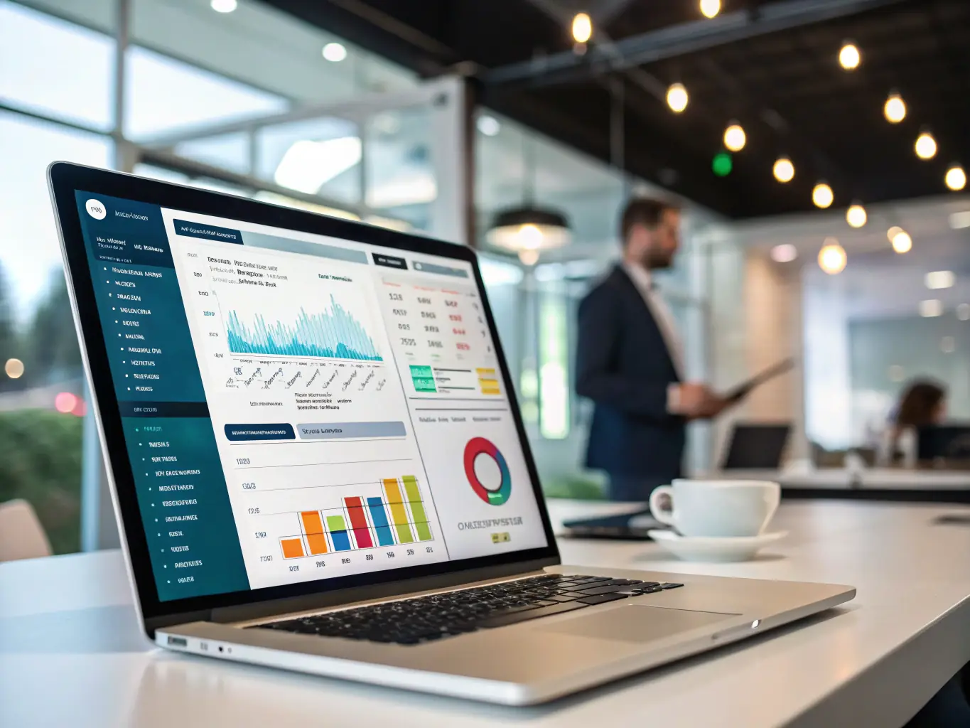 A clean, professional dashboard interface of Insightbase.One CRM, showcasing real-time customer data analytics with interactive charts and graphs.